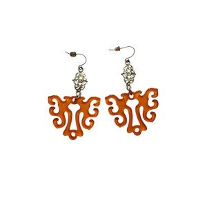 J. Crew Orange Filigree Earrings
